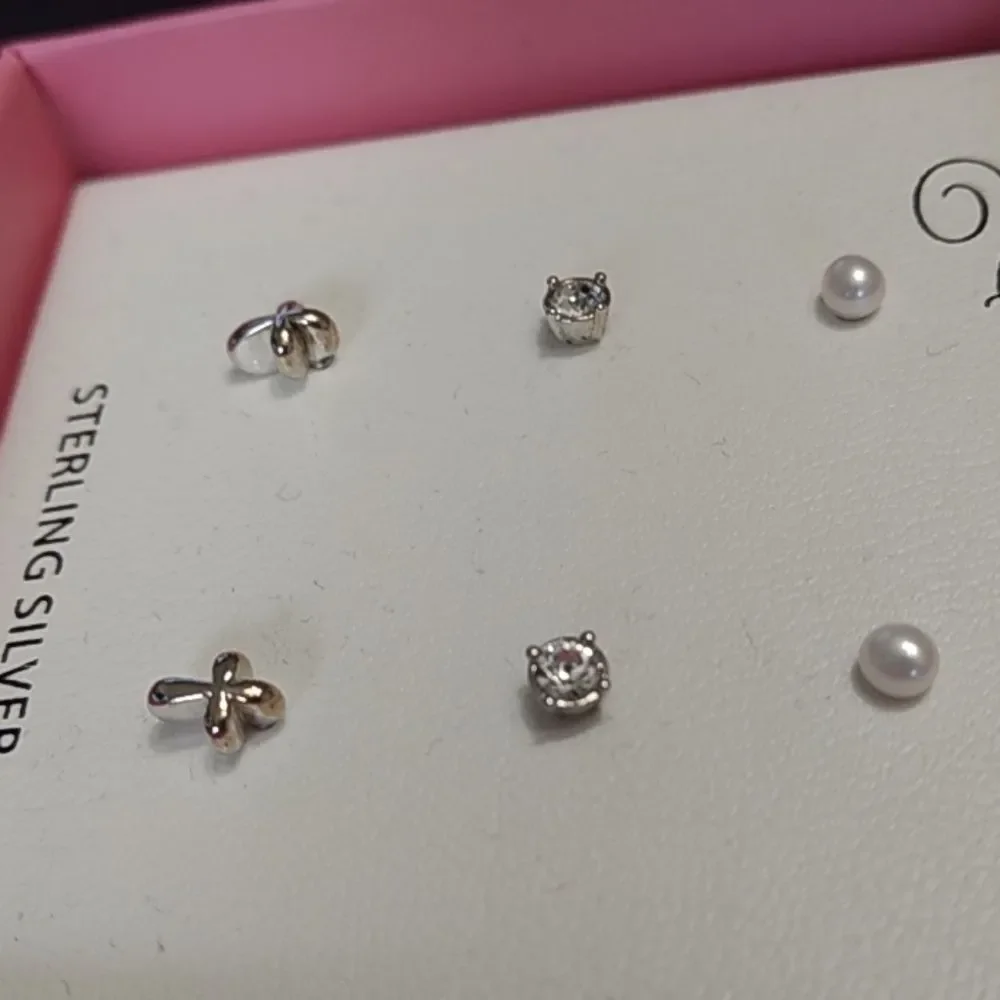 Sterling silver children's earring set